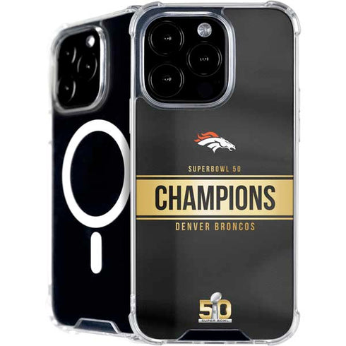 NFL Denver Broncos Super Bowl 50 Champions Black iPhone 16 Pro MagSafe Case